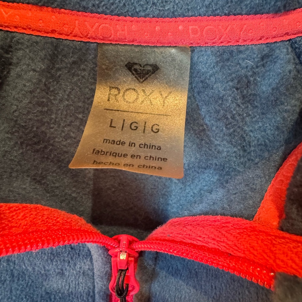Roxy Blue Performance Jacket With Red Accents - image 3